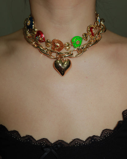 Karen Heart Golden Necklace