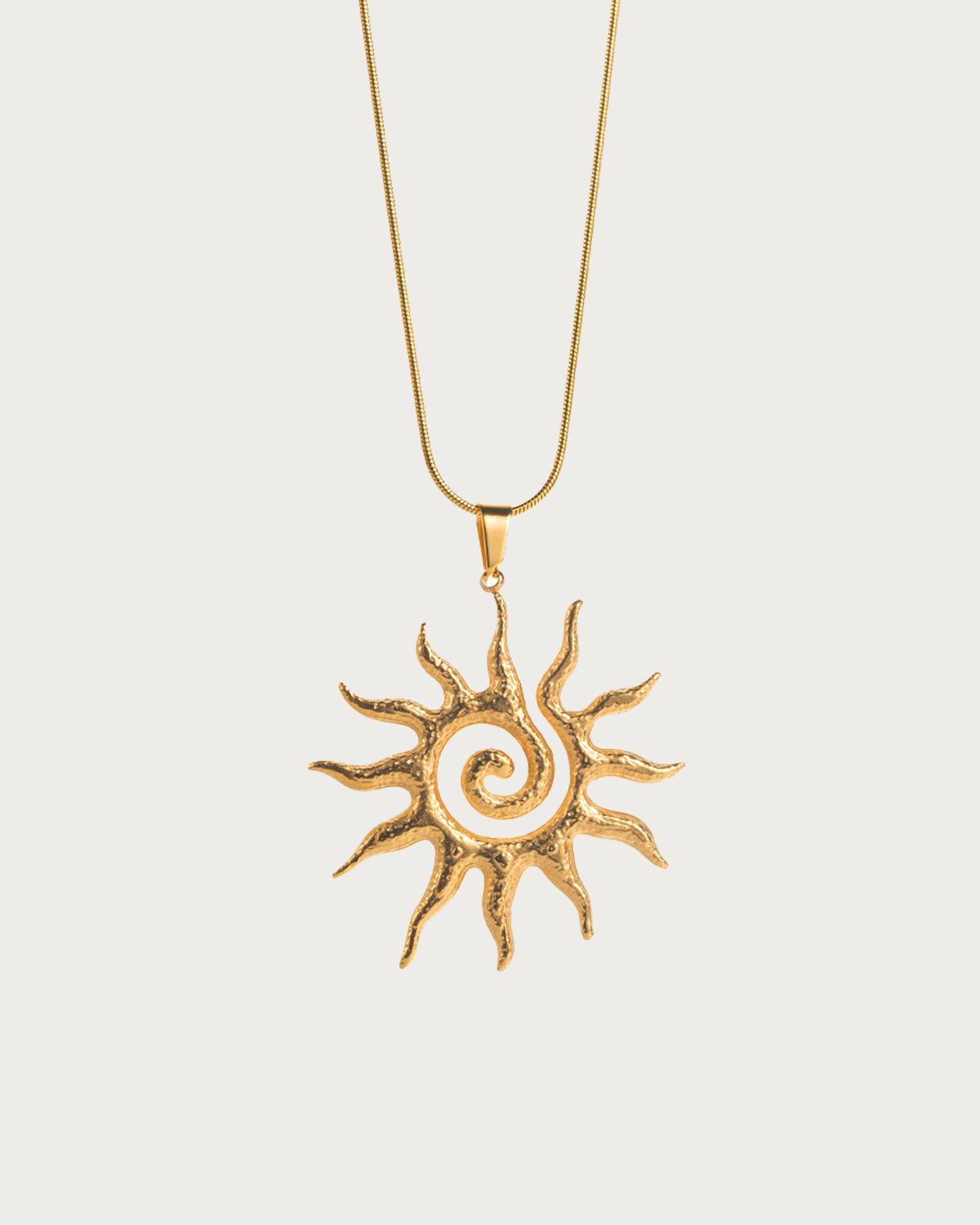 Sun Golden Pendant Necklace