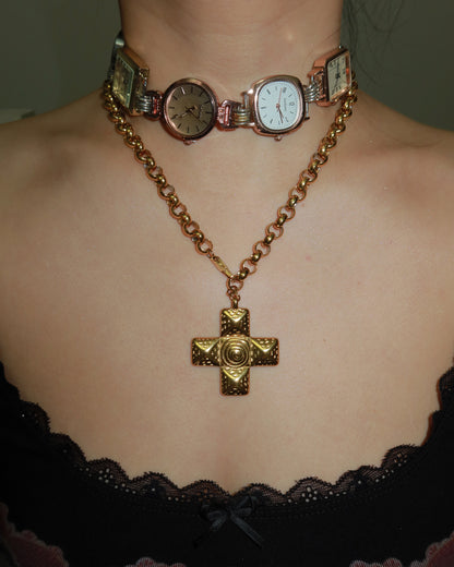 Atalanta Five Watch Faces Choker Necklace