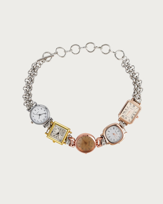 Gargantilla con cinco esferas de reloj