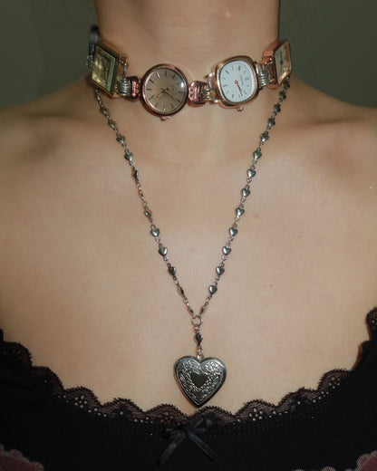 Atalanta Five Watch Faces Choker Necklace