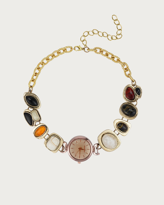 Collar con reloj ciberpunk