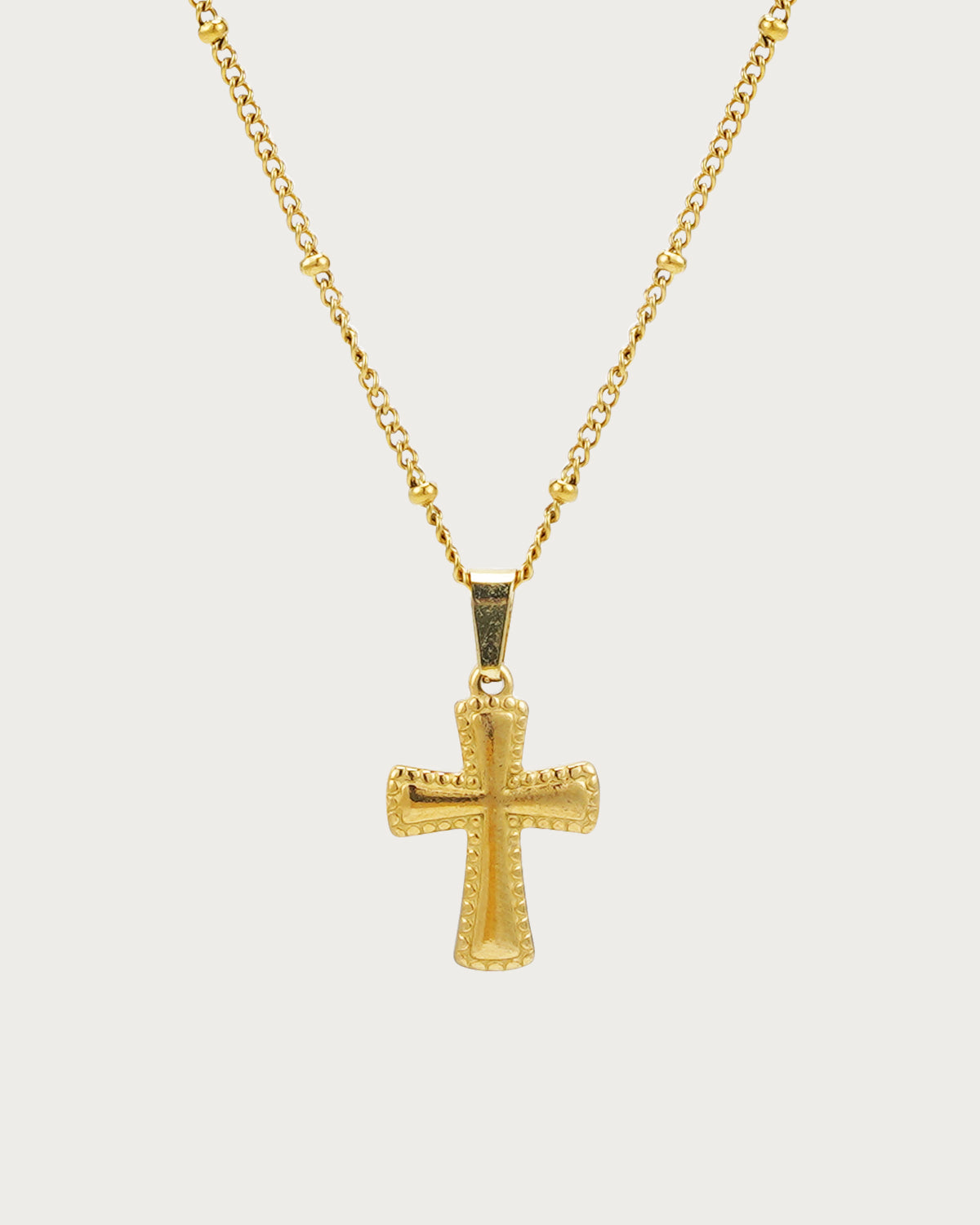 Mini Cross Golden Pendant Necklace