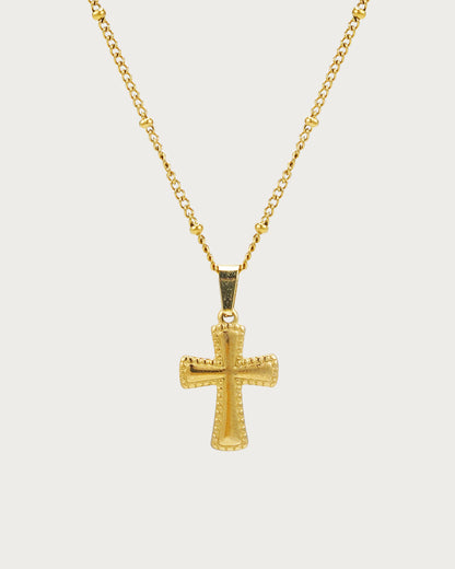 Mini Cross Golden Pendant Necklace