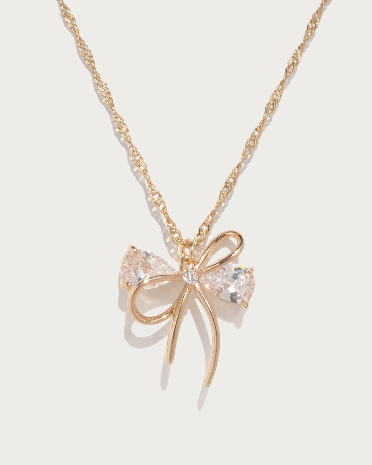 Coquette Ribbon Golden Necklace