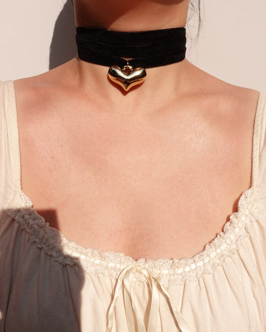 Heart Golden Pendant Necklace