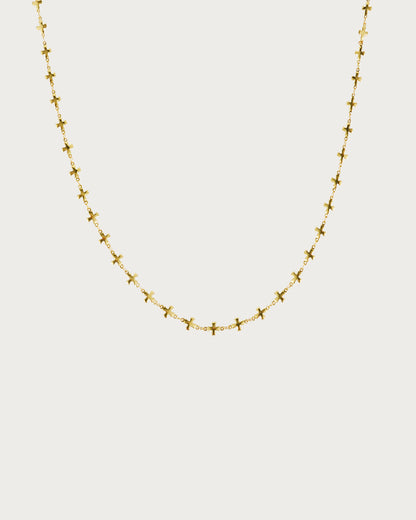 Dainty Cross Link Golden Necklace