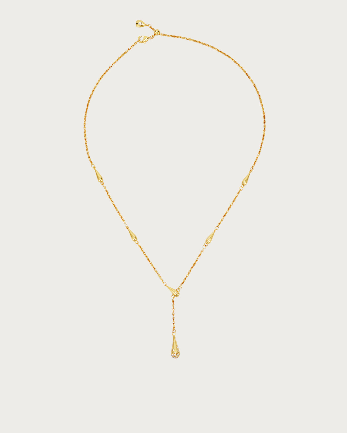 Lariat Necklace Golden Y Necklace