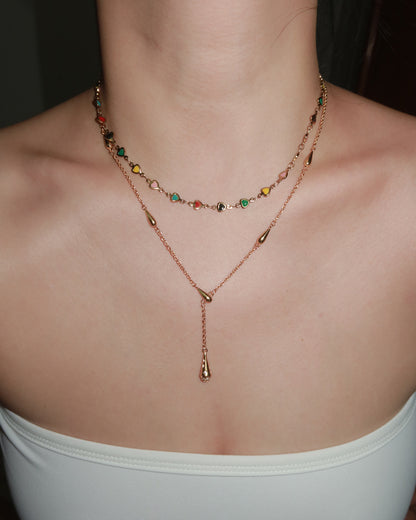 Tina Lariat Necklace Golden Y Necklace