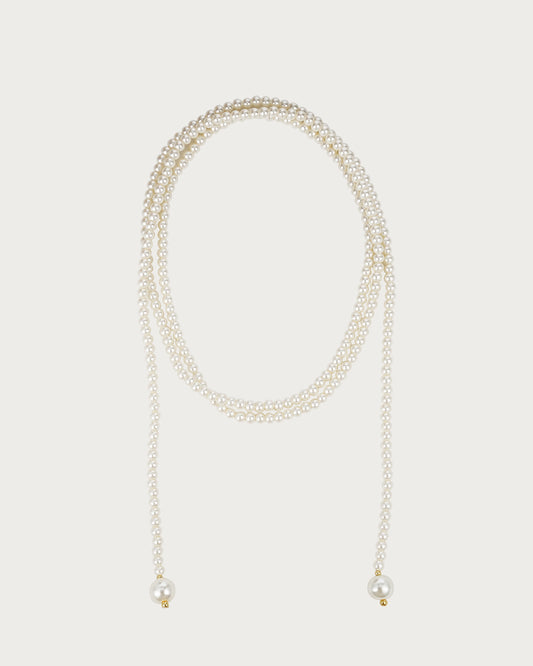 Collar largo de perlas