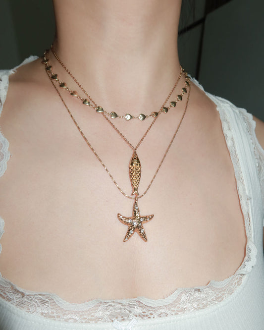 Sigrid Love Heart Golden Necklace