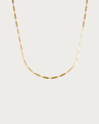 Hilary Mini Rectangle Link Golden Necklace