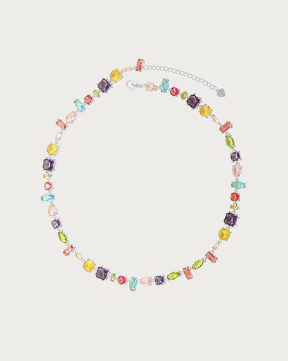 Candy Crystal Silver Necklace