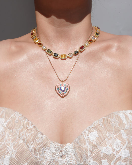 Mirabelle Cosmic Girl Locket Golden Pendant Necklace