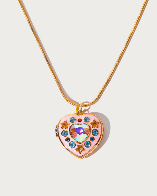 Mirabelle Cosmic Girl Locket Golden Pendant Necklace