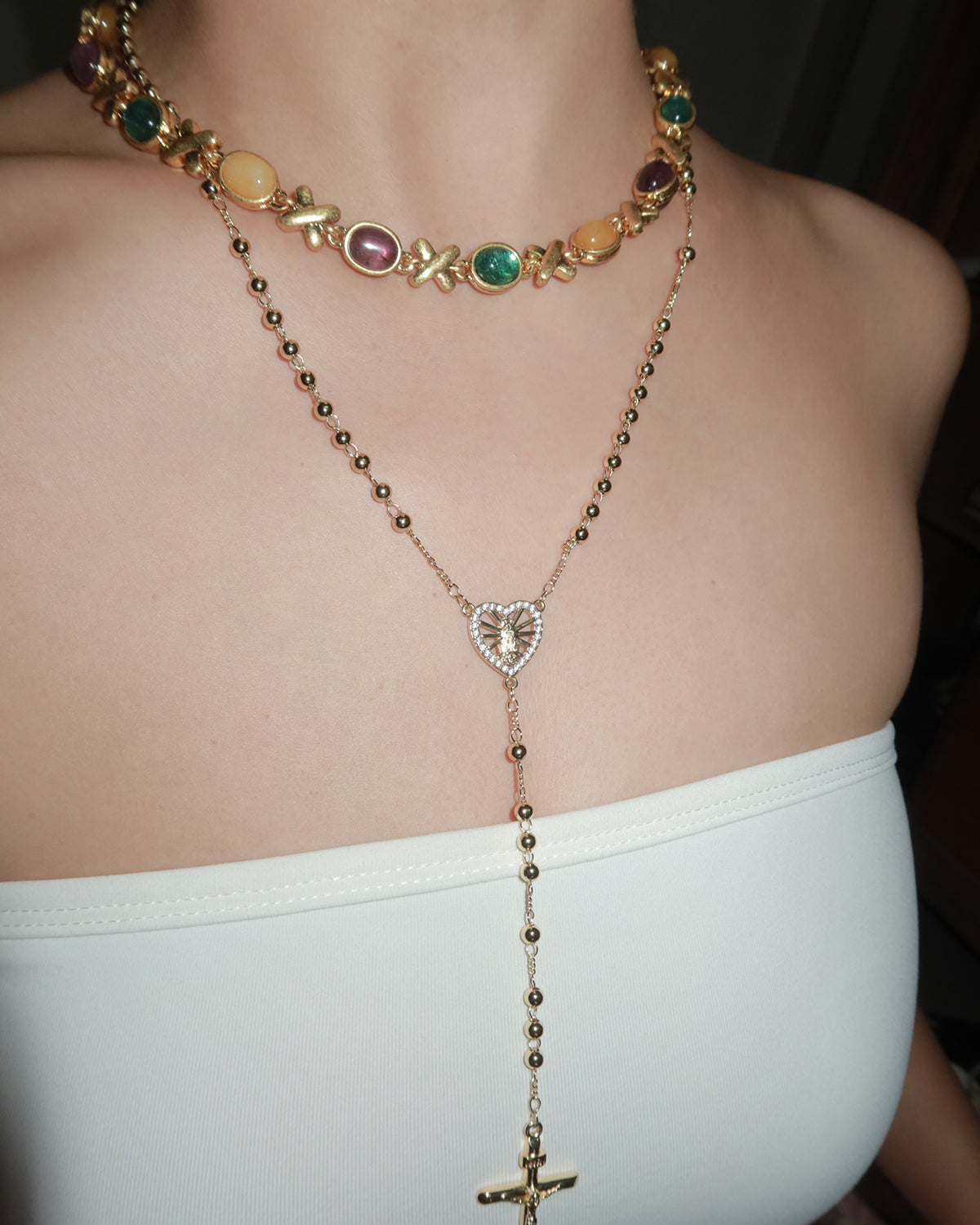 Ashley Unique Candy Golden Chain Necklace