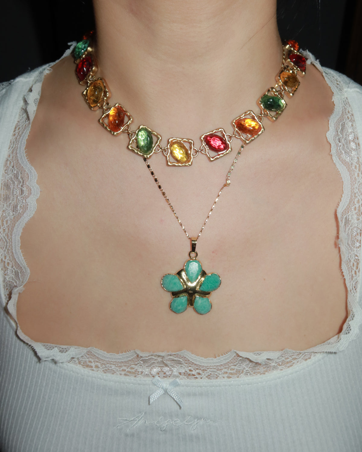 Catherine Candy Golden Necklace