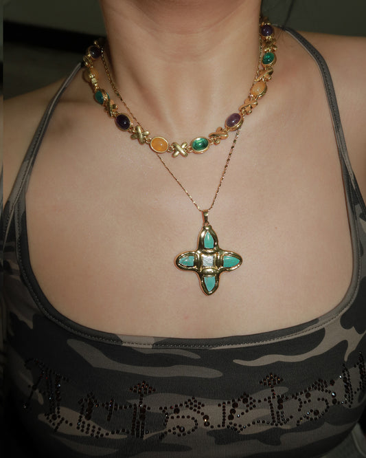 Ashley Unique Candy Golden Chain Necklace