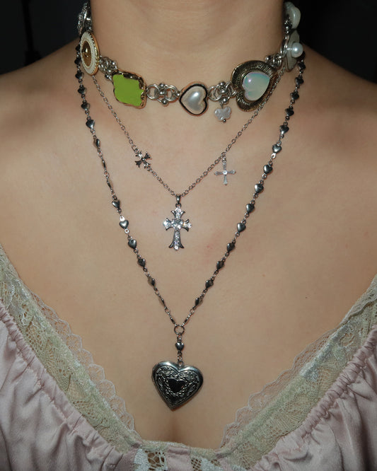 Kristin Vintage Cross Pendant Necklace
