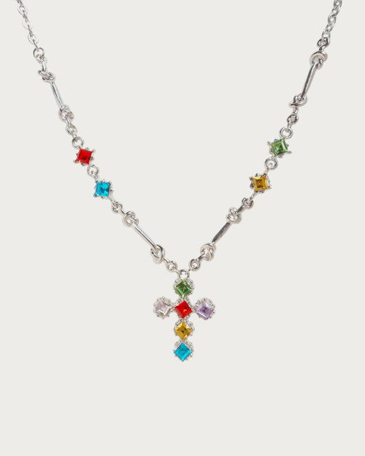 Eden Colorful Cross Pendant Necklace
