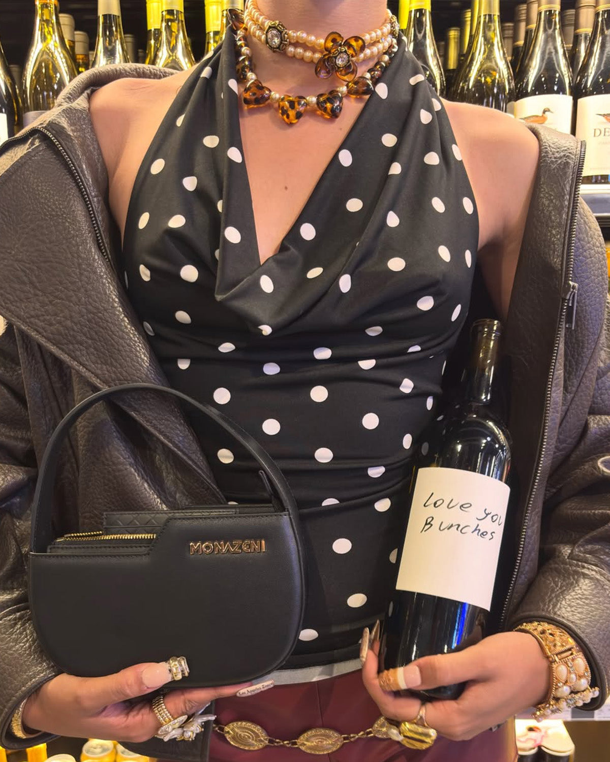 Florence Leopard Rose Pearl Choker Necklace