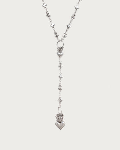 Norma Heart Crown Long Chain Necklace