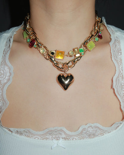 Karen Heart Golden Necklace