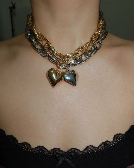Karen Heart Golden Necklace