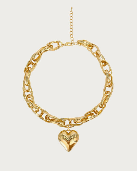 Karen Heart Golden Necklace