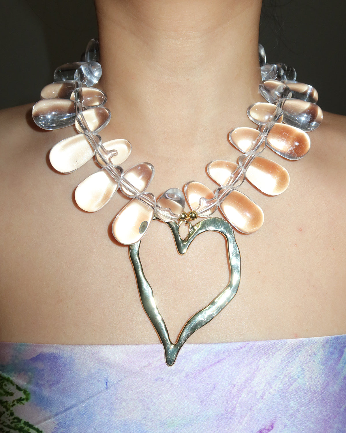 Catalina Resin Heart Pendant Necklace