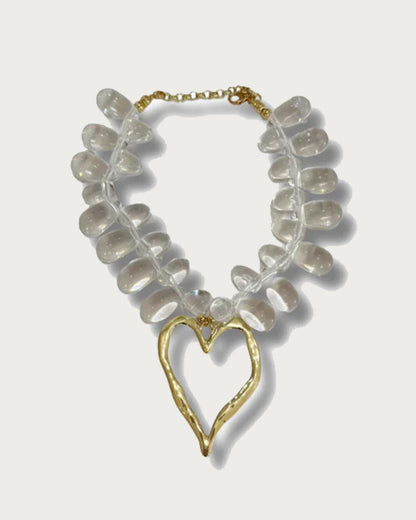 Catalina Resin Heart Pendant Necklace