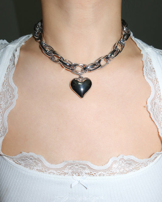 Karen Heart SilverNecklace