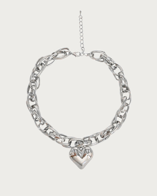 Karen Heart SilverNecklace