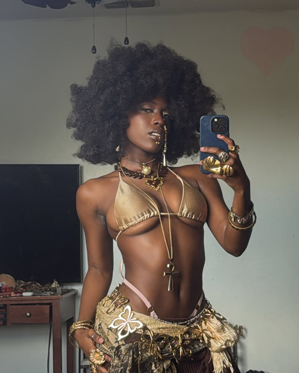 Kay Leopard Resin Heart Statement Chain Necklace