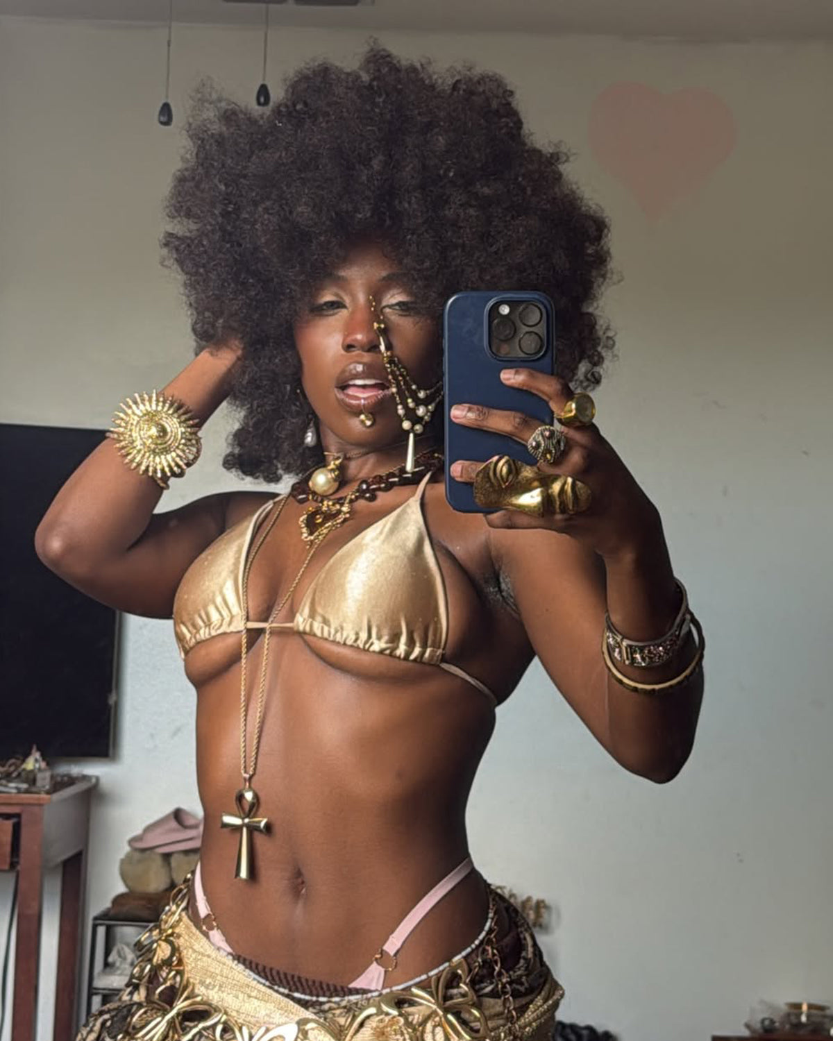 Kay Leopard Resin Heart Statement Chain Necklace