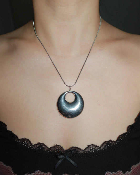 Olga Chunky Silver Nugget Necklace