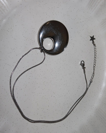 Olga Chunky Silver Nugget Necklace