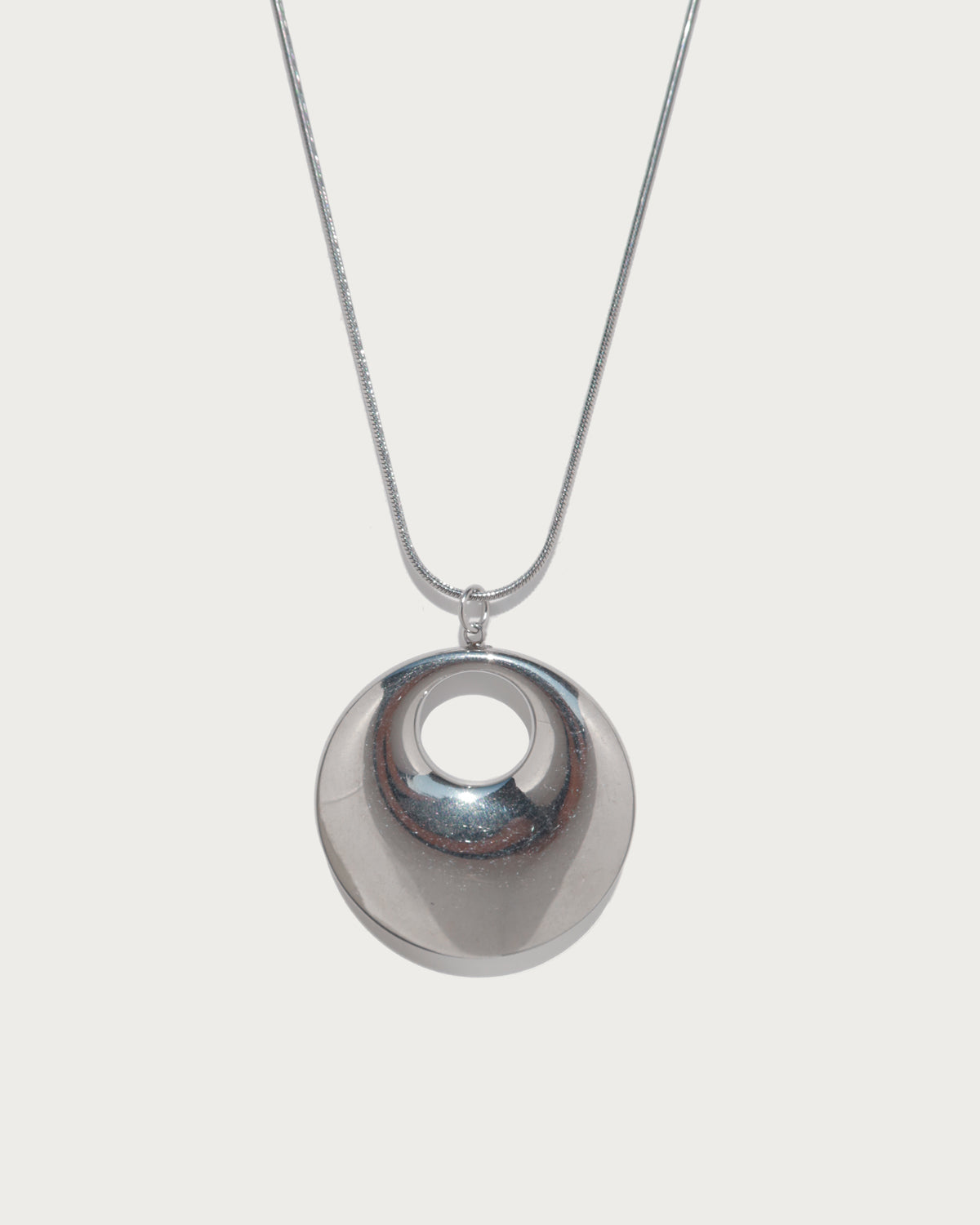 Olga Chunky Silver Nugget Necklace