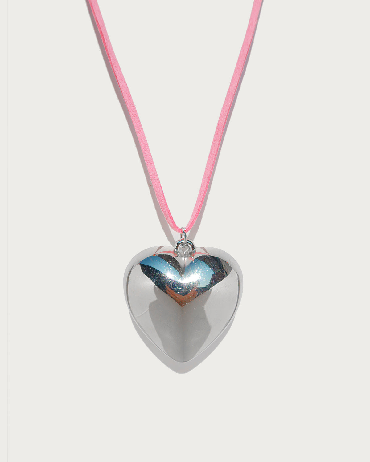 Alani Pink Cord Heart Necklace