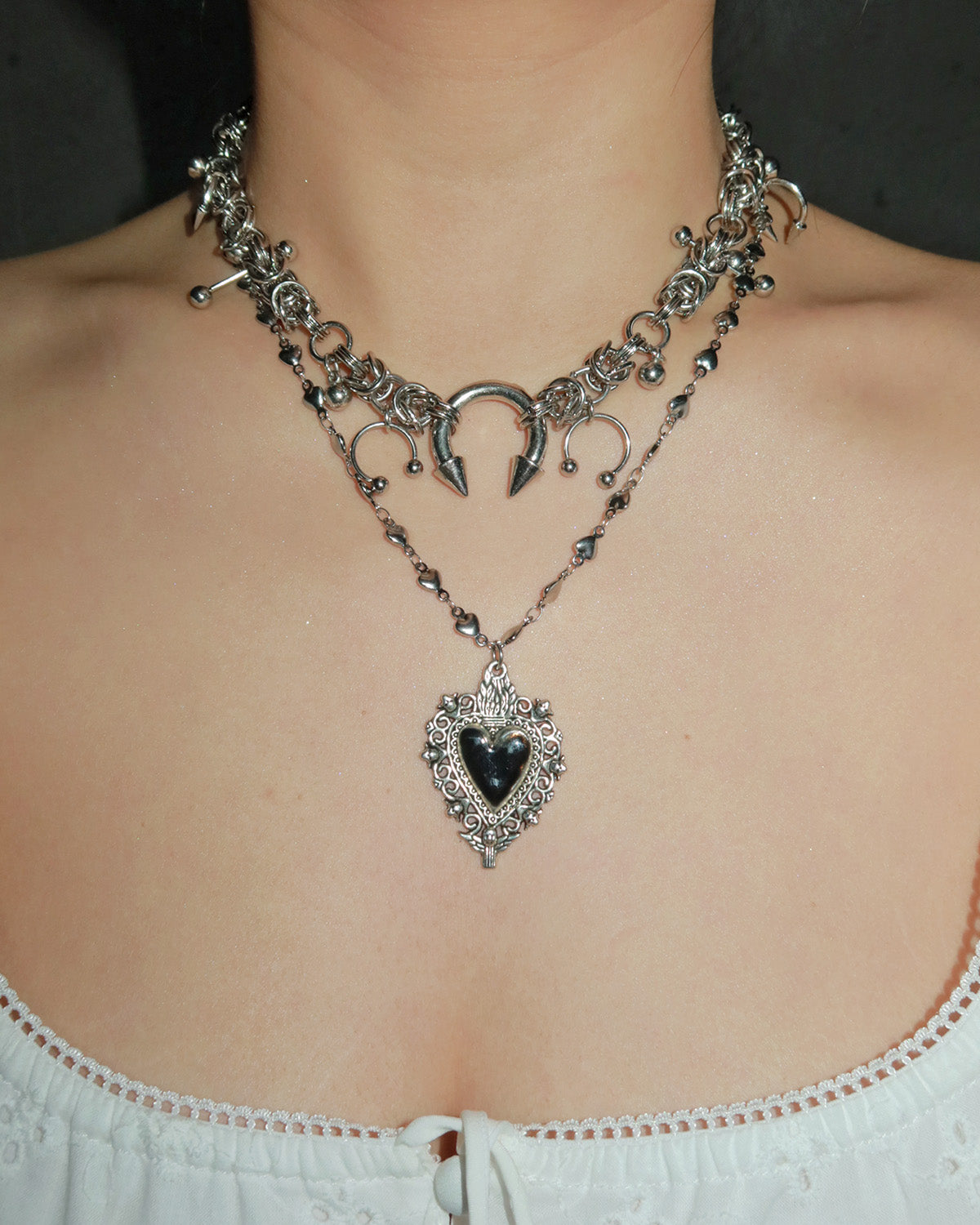 Nicola Lucky Horseshoe Silver Necklace