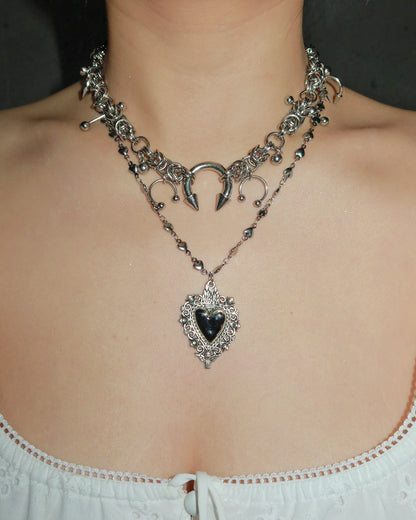 Nicola Lucky Horseshoe Silver Necklace