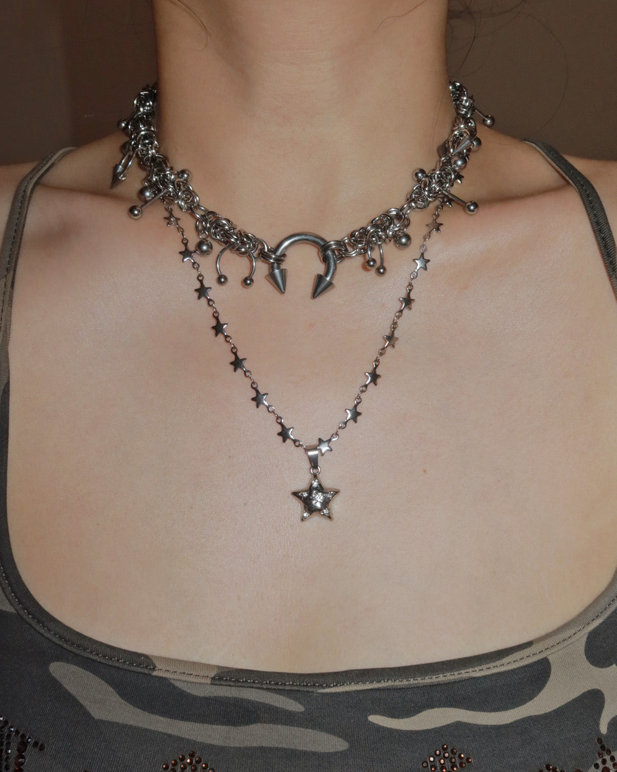 Starlit Wishes Silver Star Pendant Necklace