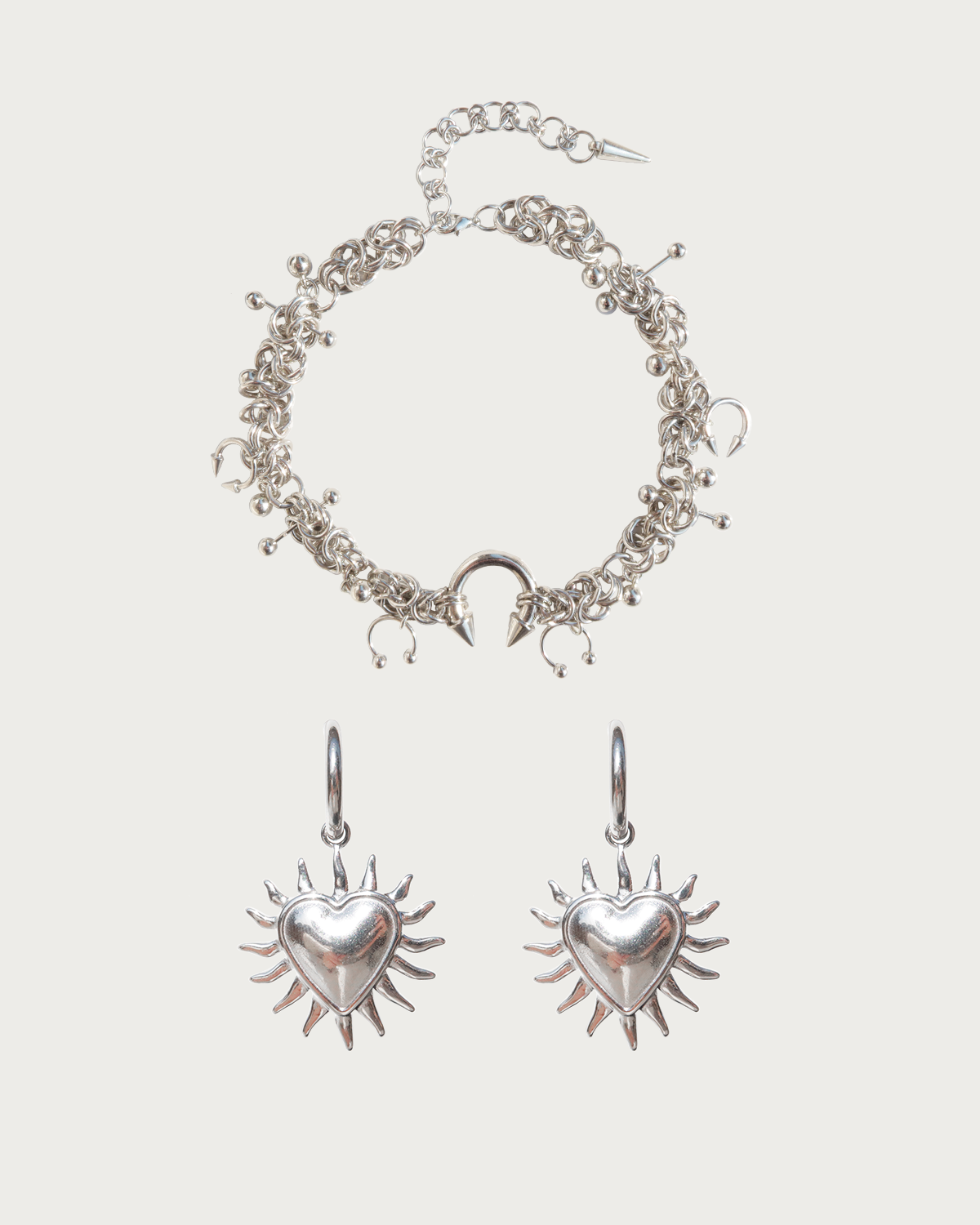 Nicola & Olivia Silver Jewelry Set