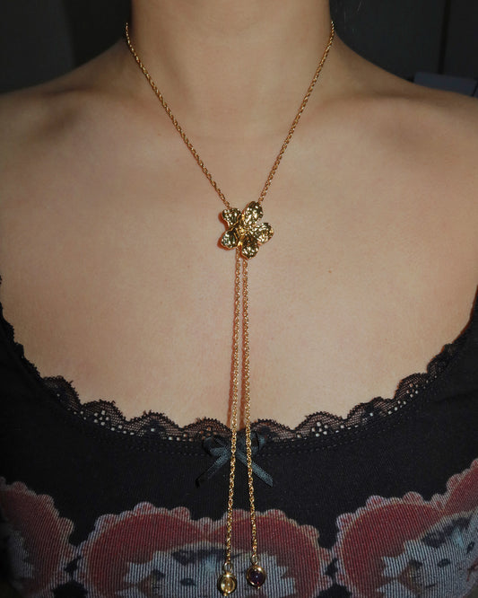 Afra Floral Golden Necklace