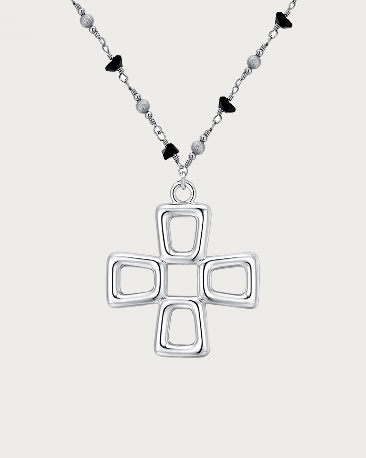 Ella Wishing Cross Beaded Necklace