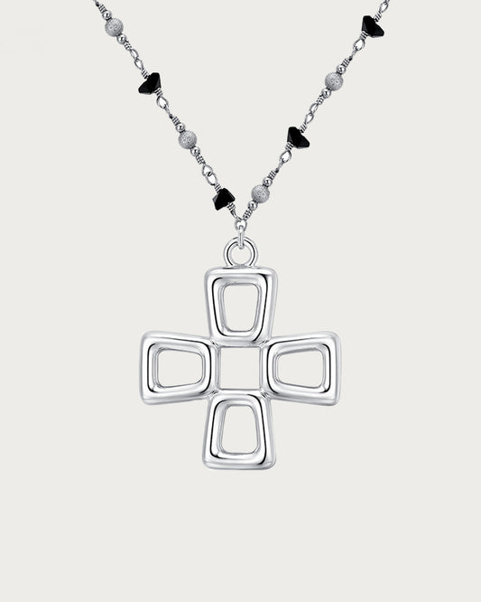 Ella Wishing Cross Beaded Necklace