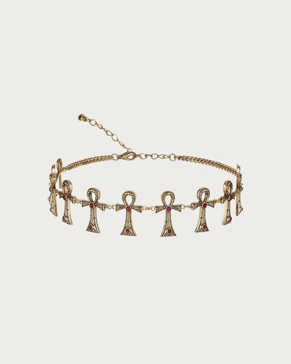Ellen Cross Chain Golden Choker