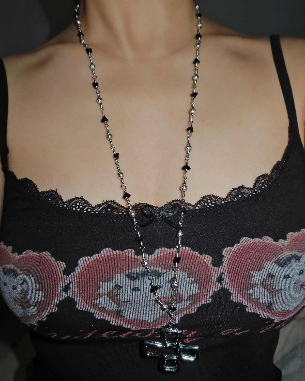 Ella Wishing Cross Beaded Necklace