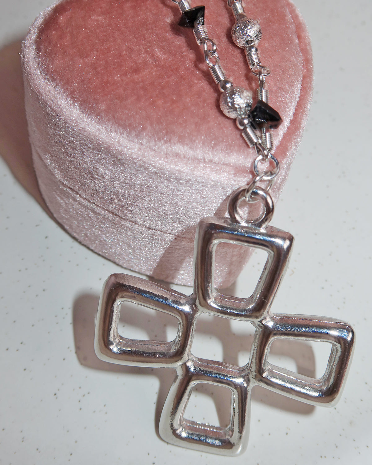 Ella Wishing Cross Beaded Necklace