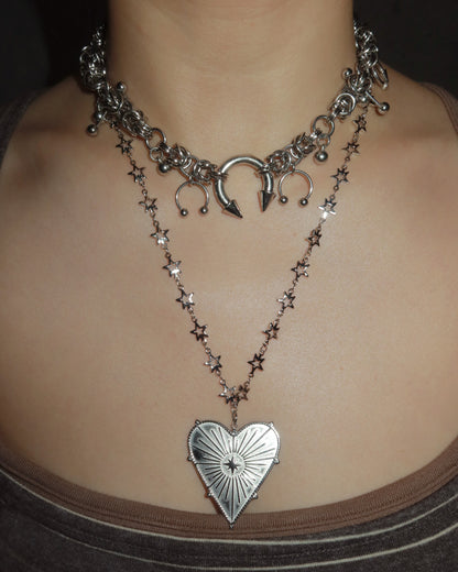 Nicola Lucky Horseshoe Silver Necklace
